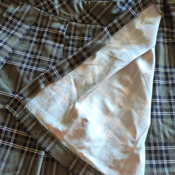 3/$20🌟 Joe B by Joe Benbasset Vintage Green Plaid Pleated Front Wrap Skirt XL - Picture 4 of 5